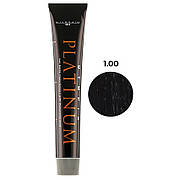 Професійна стійка крем-фарба для волосся з аміаком - Hipertin Utopik Platinum 1.00 - Black 60мл