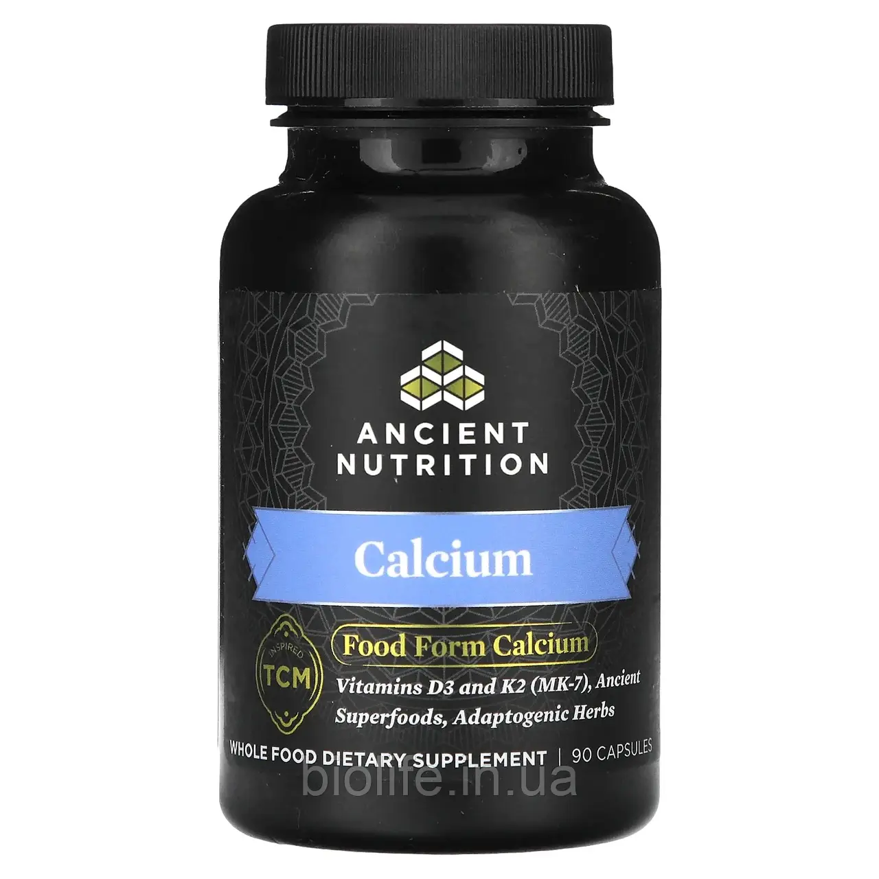 Dr. Axe/Ancient Nutrition, Кальцій, 90 капсул оригінал, фото 1