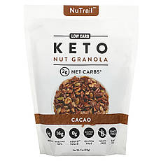 NuTrail, Гранола с кето орехами, какао, 312 г (11 унций), Київ