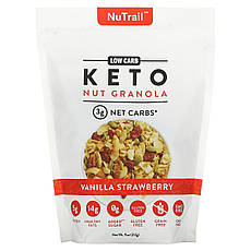 NuTrail, Keto Nut Granola, ваніль і клубника, 312 г (11 унцій), Київ