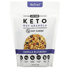 NuTrail, Keto Nut Granola, ваниль и голубика, 312 г (11 унций), Київ