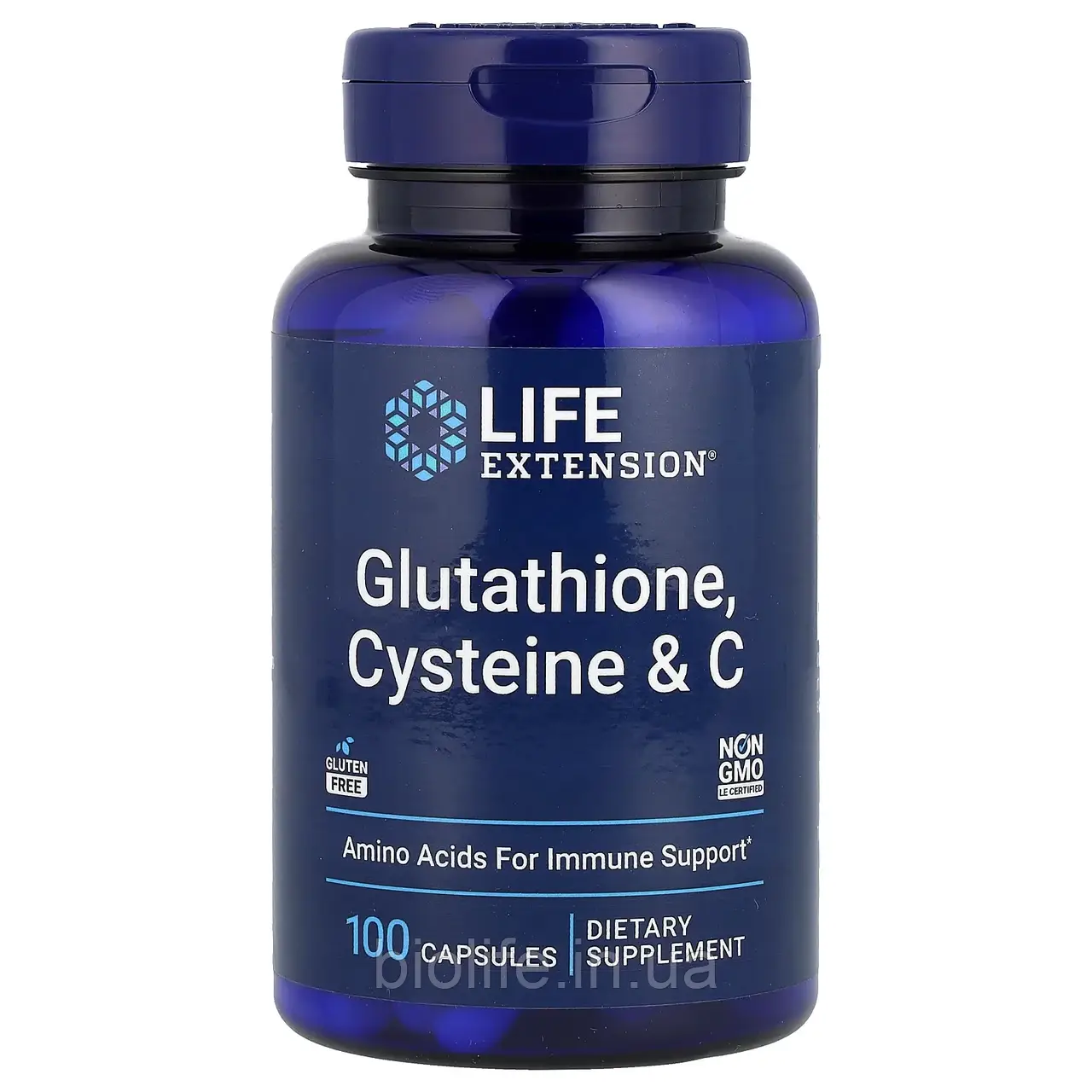 Life Extension, глутатион, цистеин и витамин С, 100 капсул оригінал, фото 1