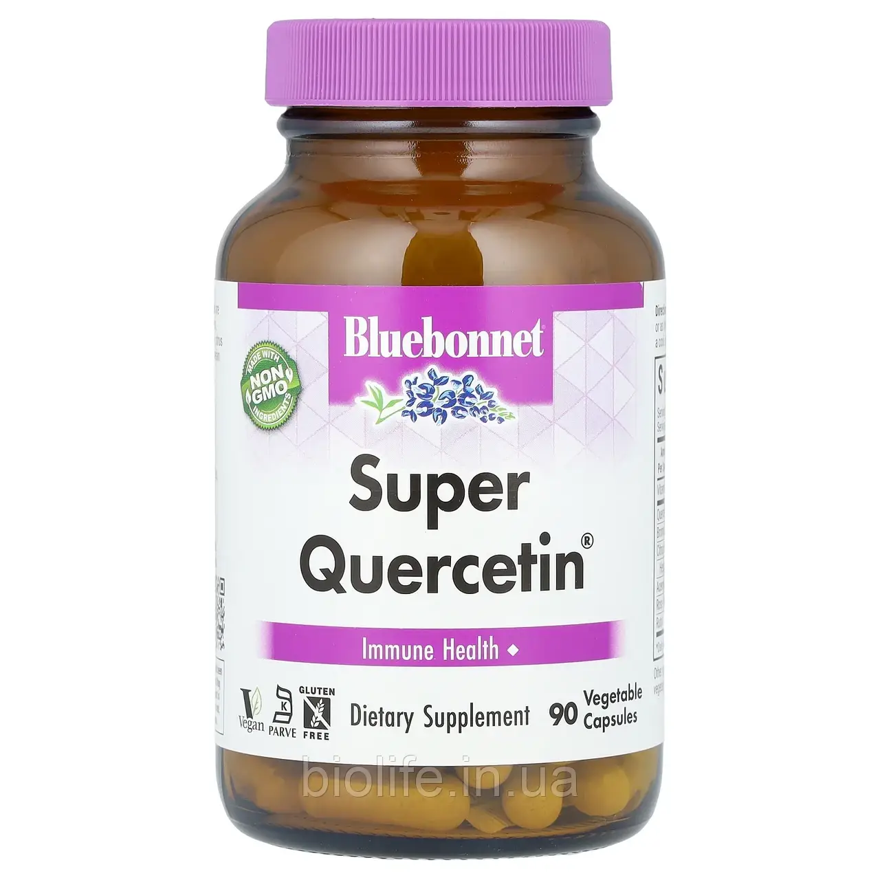Bluebonnet Nutrition, Super Quercetin, 90 рослинних капсул оригінал, фото 1