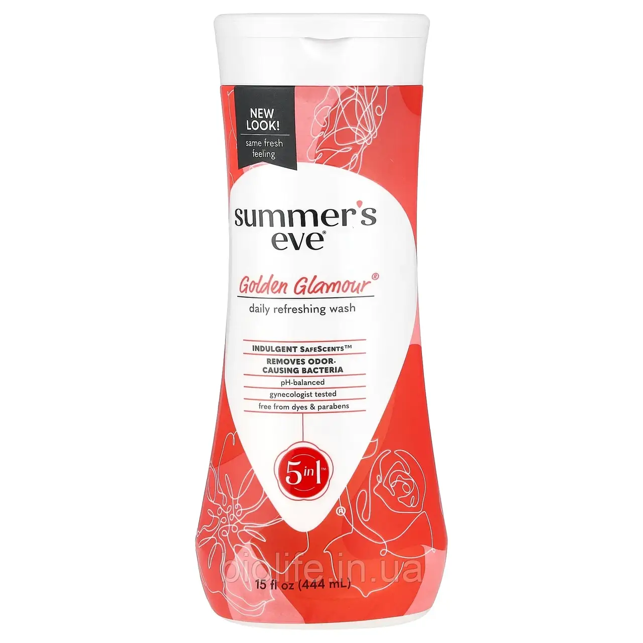 Summer's Eve, очисний засіб 5 в 1 Golden Glamour, 444 мл (15 рідк. Унций) оригінал, фото 1