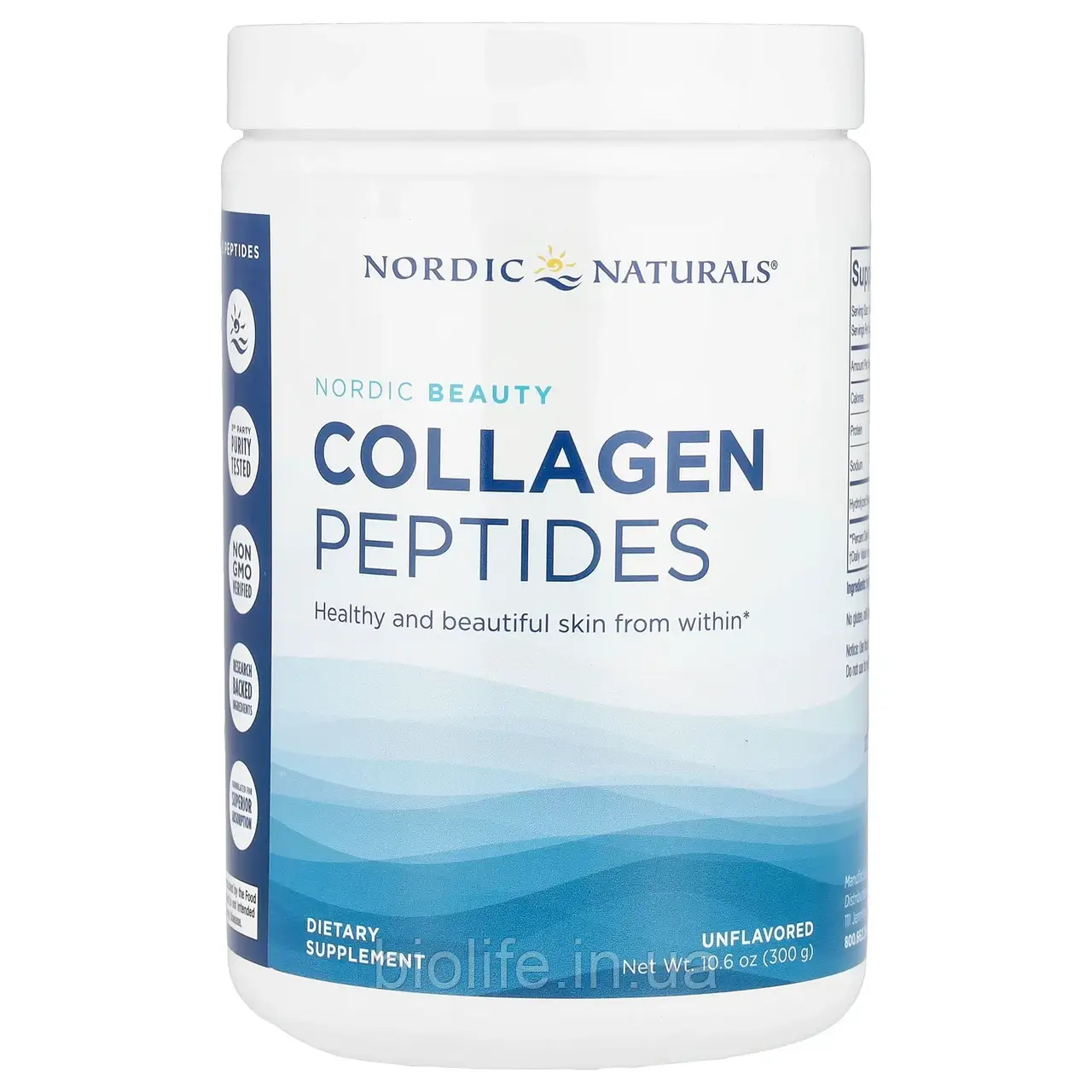 Nordic Naturals, Nordic Beauty, пептиди колагену, без добавок, 300 г (10,6 унції) оригінал, фото 1