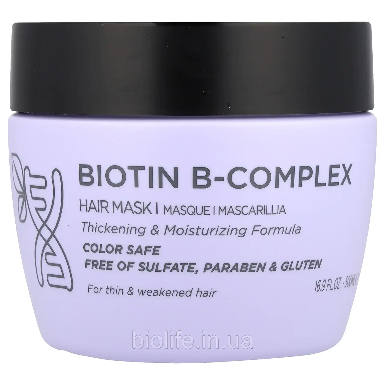 Luseta Beauty, Biotin B-Complex, відновлювальна маска для волосся, що запобігає ламкості, 500 мл (16,9 оригінал, фото 1