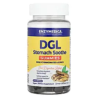 Enzymedica, DGL Stomach Soothe Gummies, німецький шоколад, 74 веганських жувальних мармеладки