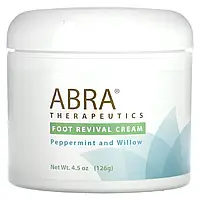 Abra Therapeutics, Крем для ніг, перцева м'ята та верба, 126 г (4,5 унції)