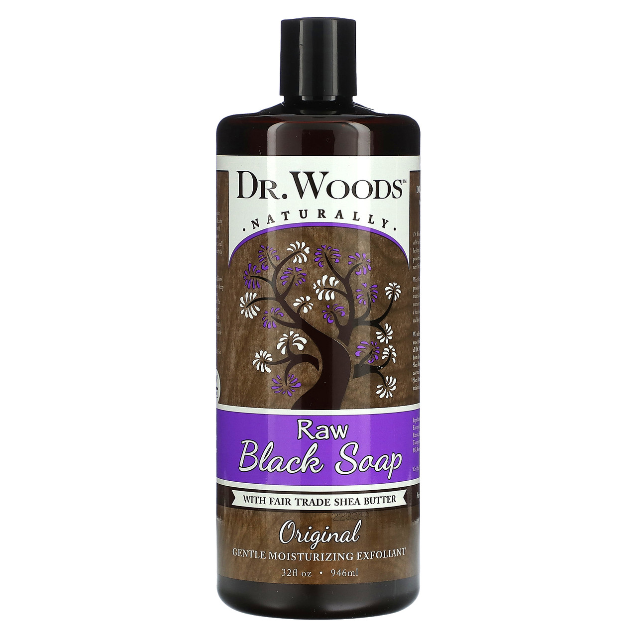 Dr. Woods, Необроблене чорне мило, оригінальне, 946 мл (32 рідк. Унції) Київ, Київ