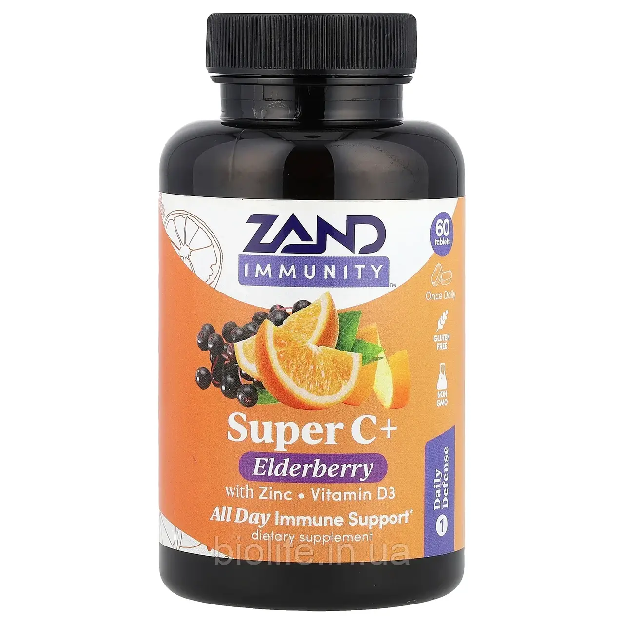 Zand, Immunity, Super C + бузина з цинком і вітаміном D3` 60 таблеток оригінал, фото 1