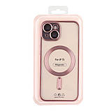 Чохол TPU Metallic Chrome Full Camera with Magsafe для iPhone 15 Колір Chrome Black, фото 4