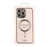 Чохол TPU Metallic Chrome Full Camera with Magsafe для iPhone 15 Pro Max Колір Chrome Black, фото 4