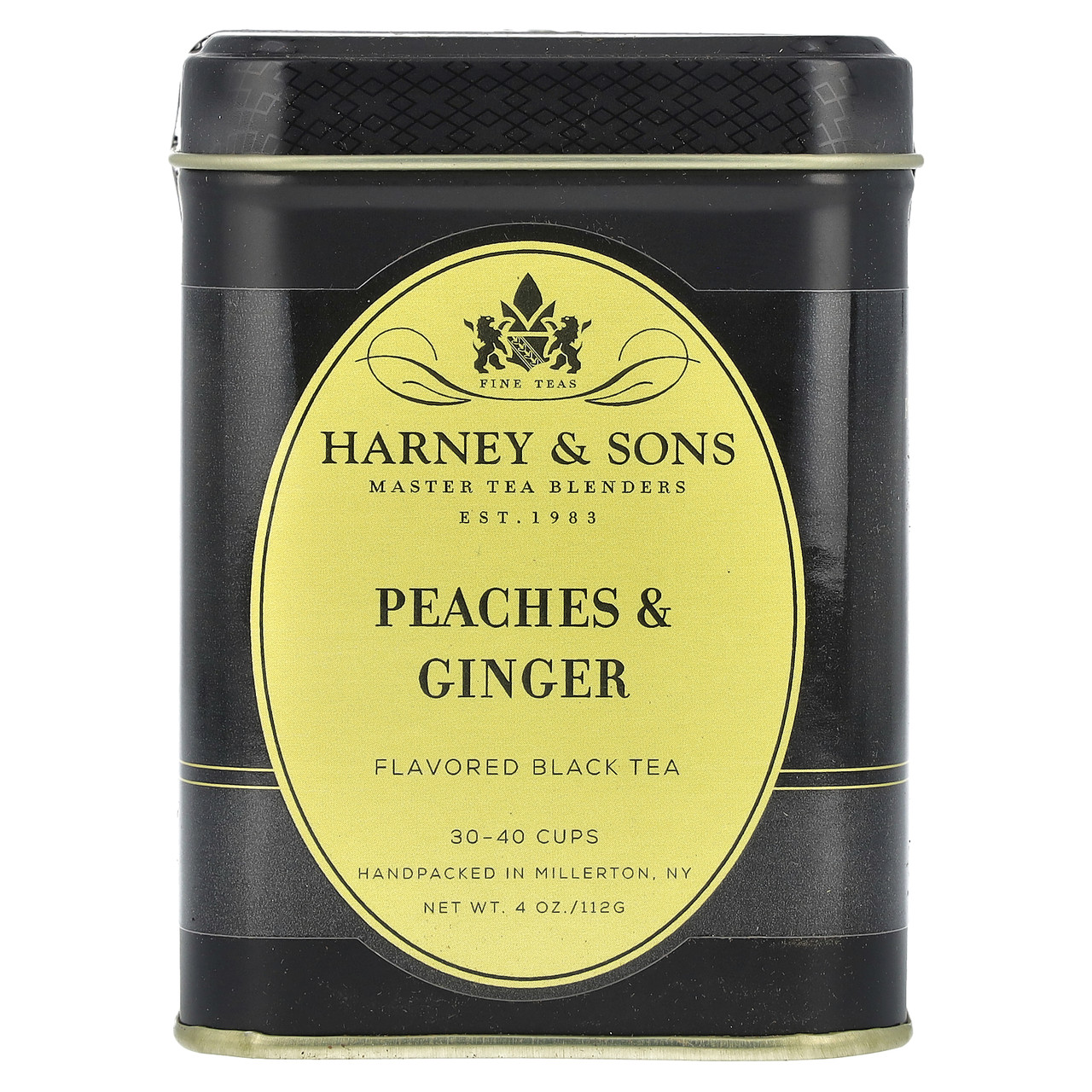 Harney & Sons, Ароматизований чорний чай, персики та імбир, 112 г (4 унції), Київ