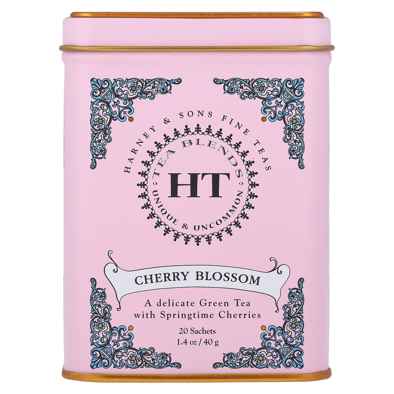 Harney & Sons, HT Tea Blends, зелений чай з квіткою вишні, 20 пакетиків, 40 г (1,4 унції) Київ, Київ