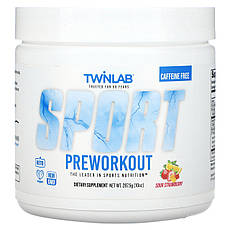 Twinlab, Sport Preworkout, без кофеїну, з кислинкою, 287,5 г (10 унцій), Київ
