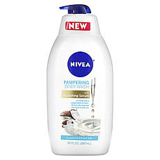 Nivea, Гель для душу з поживною сироваткою, кокосовим і мигдальним молочком, 887 мл (30 рідк. Унций), Київ