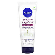 Nivea, Крем для обличчя й тіла з поживною сироваткою для чутливої та сяйної шкіри, 192 г (6,8 унції), Київ