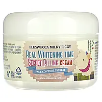 Elizavecca, Milky Piggy, Secret Pilling Cream, крем для пілінгу шкіри обличчя, 100 г (3,53 унції) Дніпр Дніпро