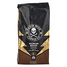 Death Wish Coffee, Найміцніша у світі кава, мелена, середнього обсмажування, 454 г (16 унцій) Київ