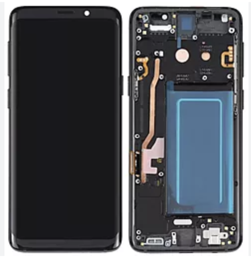 Дисплей Samsung G960 Galaxy S9 чорний, OLED (Small LCD), з рамкою, Midnight Black