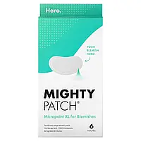Hero Cosmetics, Mighty Patch, Micropoint XL для усунення висипань, 6 патчів оригінал