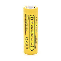 Аккумулятор 21700 li ion liitokala lii 40a 4000mah 4000 4300mah 25a 3.7v 2.5 4.2v yellow pvc lamp