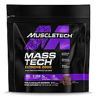 MuscleTech, Mass Tech Extreme 2000, брауні з потрійним шоколадом, 2,72 кг (6 фунтів)