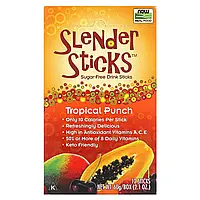 NOW Foods, Slender Sticks, тропічний пунш, 12 паличок по 5 г (0,18 унції) Дніпро