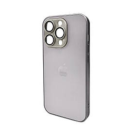 Чохол для смартфона AG Glass Matt Frame Color Logo for Apple iPhone 15 Pro Titanium Grey ly