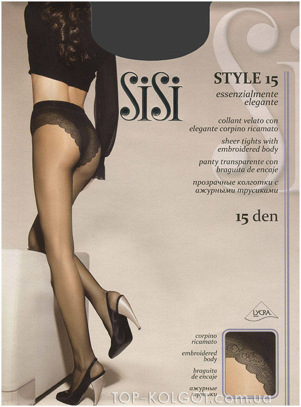 

Тонкие эластичные колготки SISI Style 15 , DAINO (цвет загара