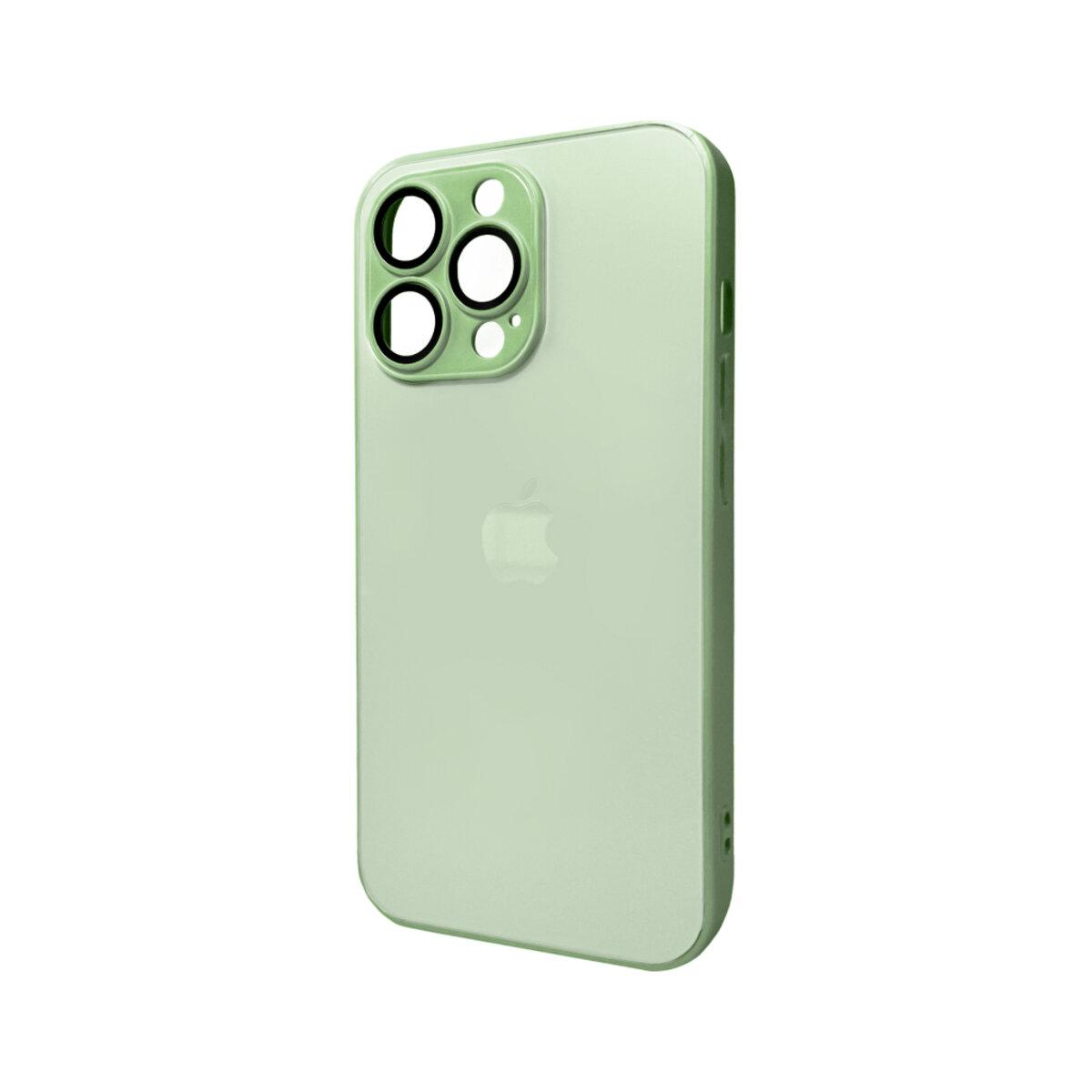 Чохол для смартфона AG Glass Matt Frame Color Logo for Apple iPhone 13 Pro Light Green lly