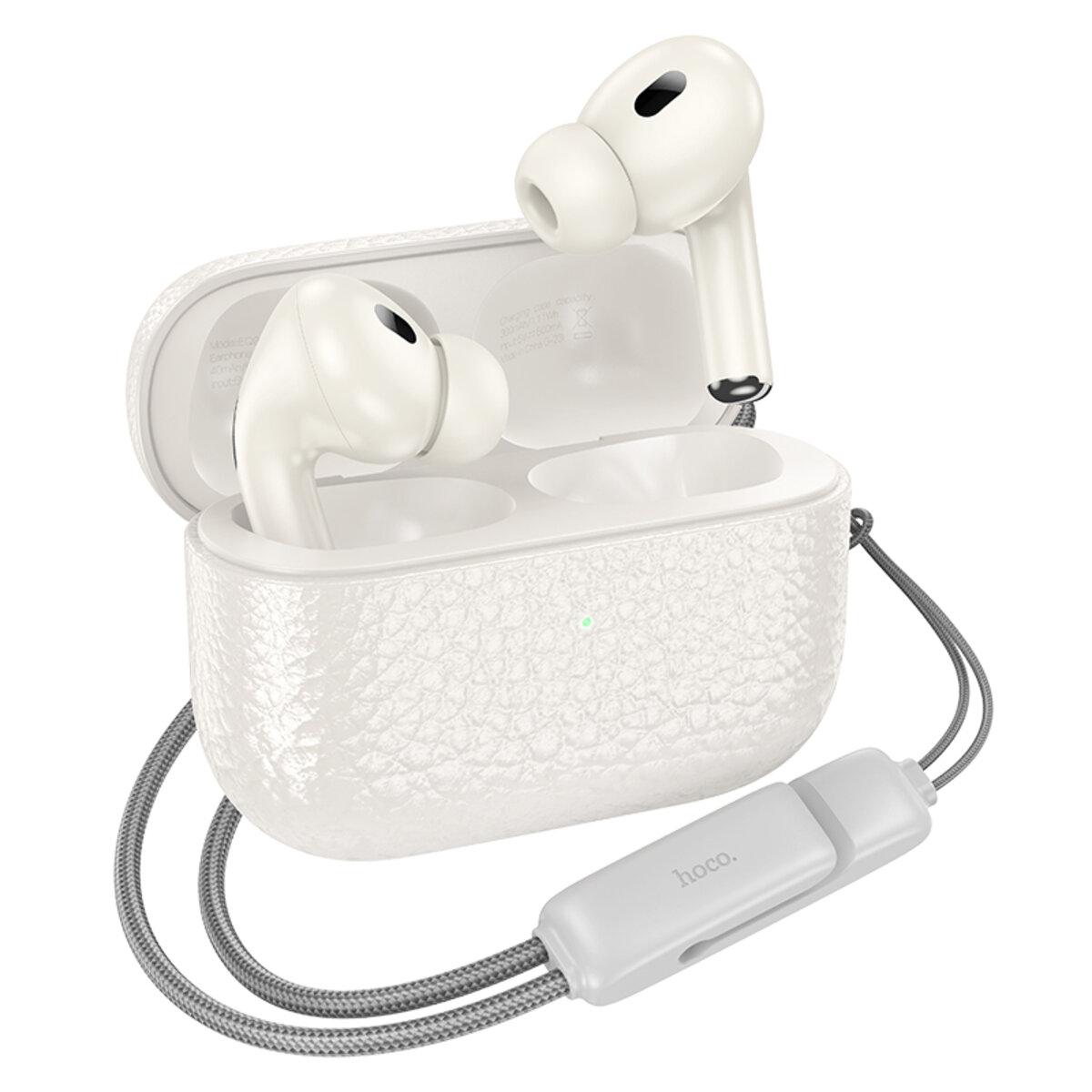 Бездротові навушники HOCO EQ9 Plus Duke true wireless ANC Noise Reduction BT headset Milky White lly
