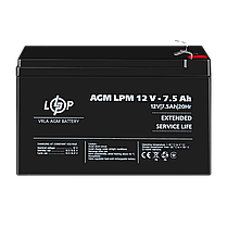 Акумулятор AGM LPM 12V - 7.5 Ah, фото 3