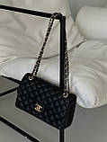 Сумка жіноча клатч через плече Chanel Classic Double Шанель чорний, фото 2