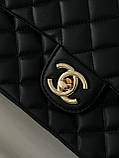 Сумка жіноча клатч через плече Chanel Classic Double Шанель чорний, фото 3