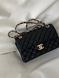 Сумка жіноча клатч через плече Chanel Classic Double Шанель чорний, фото 4