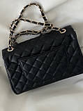 Сумка жіноча клатч через плече Chanel Classic Double Шанель чорний, фото 5