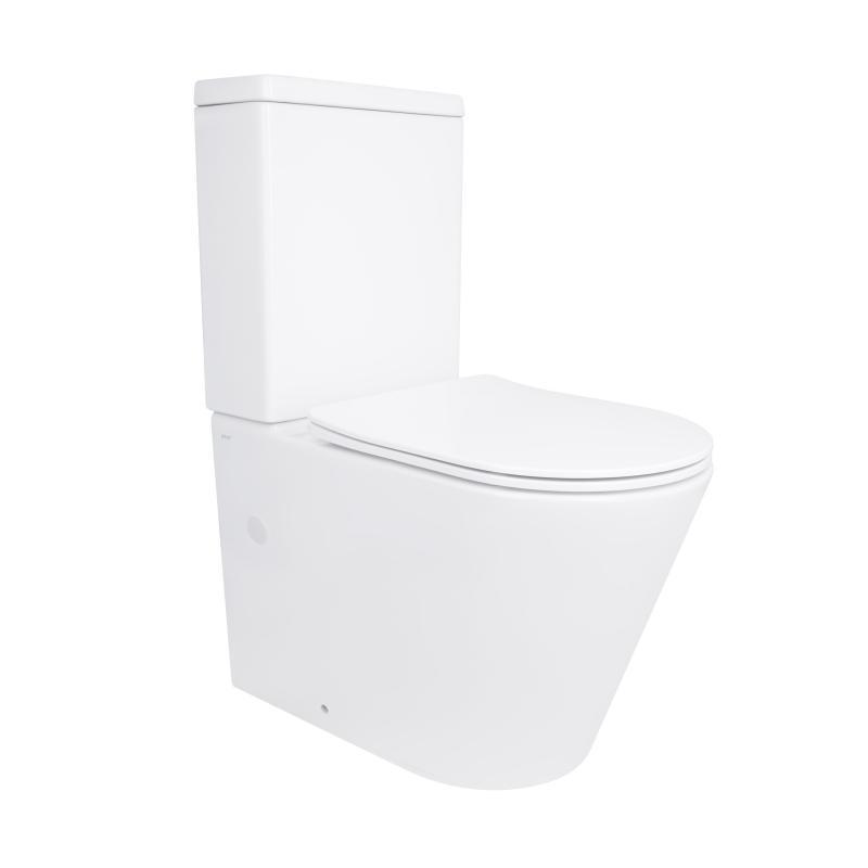 Унітаз-компакт Qtap Stork/Swan безобідковий з сідінням Soft-close QT15222179W, фото 1