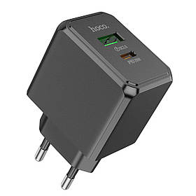 Мережевий зарядний пристрій HOCO CS14A Ocean PD20W+QC3.0 charger Black yL.