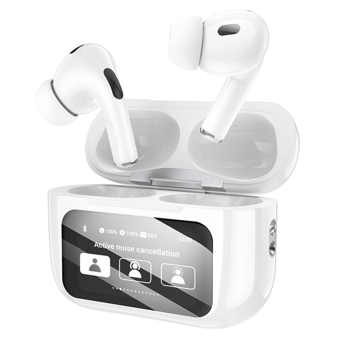 Бездротові навушники HOCO EW72 Soar true wireless ANC Noise Reduction touch screen BT headset White lly