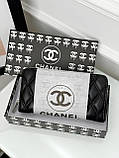Женский кошелек Chanel черный на много отделений большой Шанель, фото 2