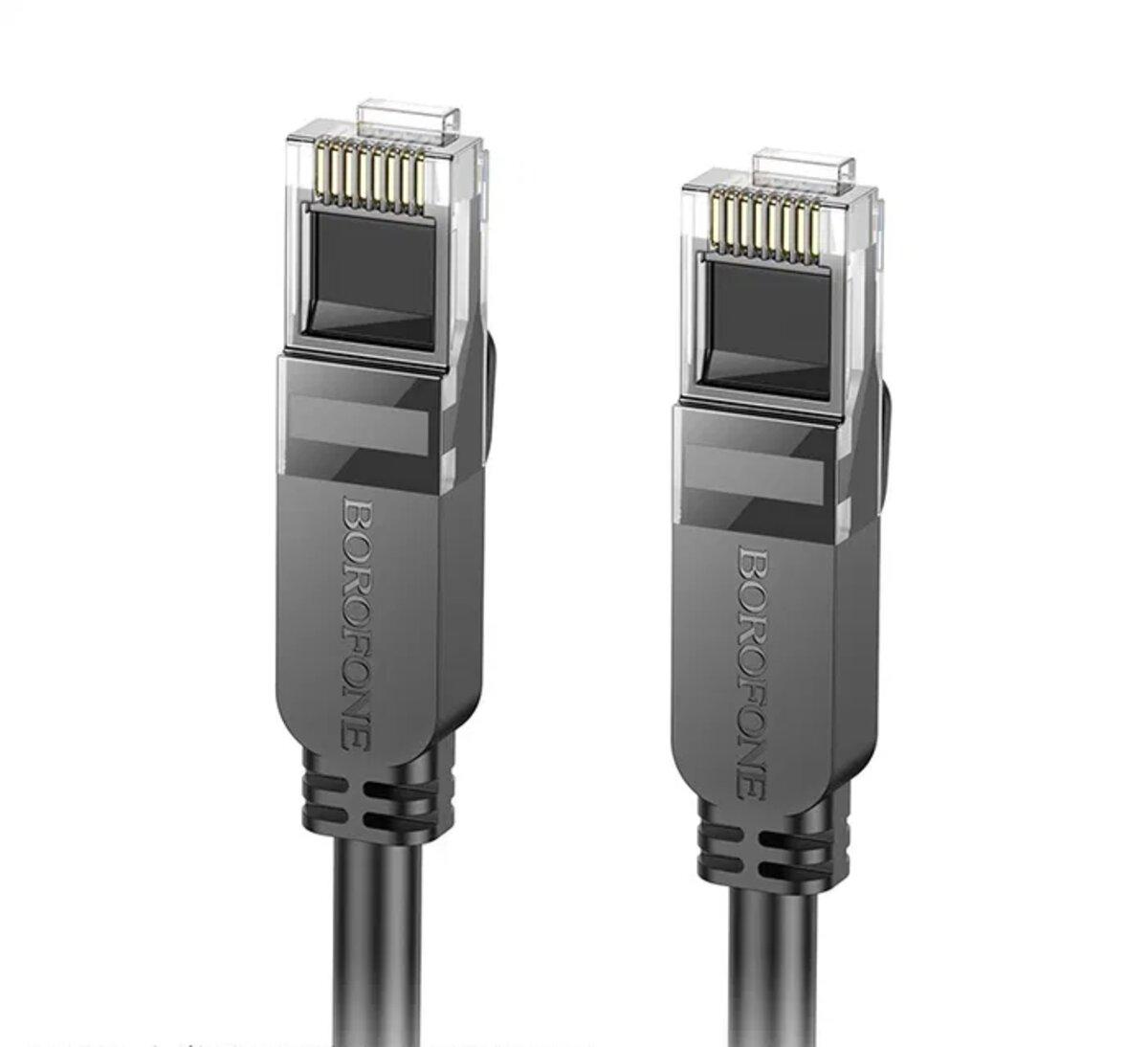 Мережевий кабель BOROFONE BUS01 Category 6 Gigabit network cable(L=3M) Black lly