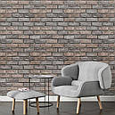 Самоклеючі шпалери 2800х500х1,5мм Коричнева катериновлавська цегла (D) SW-00001786, фото 6