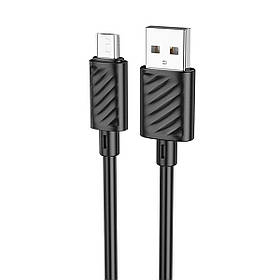 Кабель HOCO X88 Gratified charging data cable for Micro Black yL.