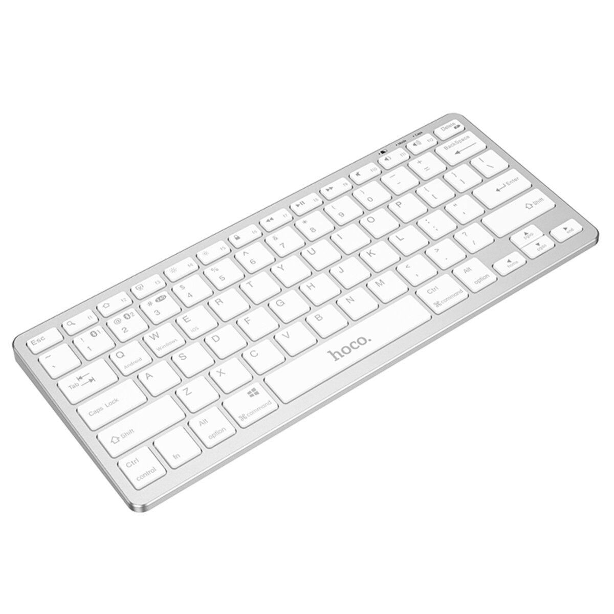 Клавіатура HOCO GM32 Wisdom wireless dual-mode keyboard(english version) Silver lly