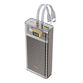Зовнішній акумулятор HOCO J104A Discovery edition 22.5W fully compatible power bank with cable(20000mAh) Gray lly