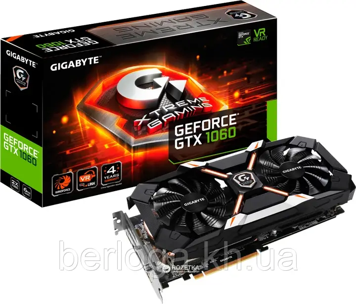 GIGABYTE GeForce GTX 1060 Xtreme Gaming 6G (GV-N1060XTREME-6GD)