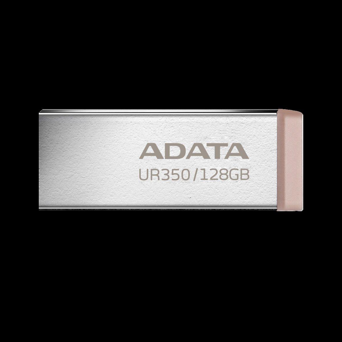 Флеш-накопичувач ADATA USB 3.2 UR 350 128Gb Silver/Beige yL.