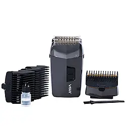 Шейвер триммер для бороди та вусів професійний бездротовий з 4 насадками.