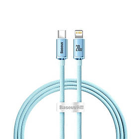 Кабель Baseus Crystal Shine Series Fast Charging Data Cable Type-C to iP 20W 1.2m Sky Blue ly